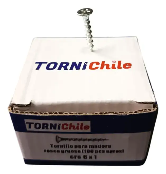 Tornillo 6x1 Drywall punta fina 100un